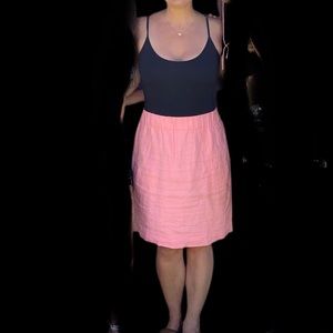 J. Crew Pink Linen Skirt